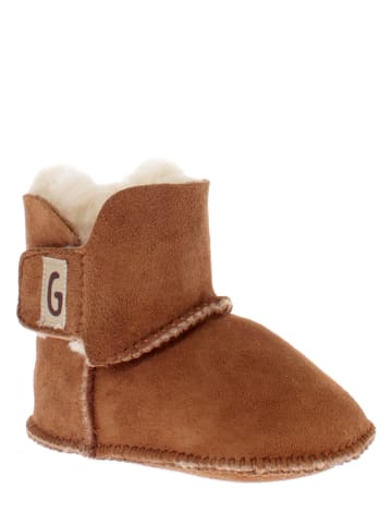 Leder-Krabbelschuhe "Charlotte" in Braun