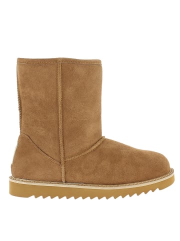 Leder-Winterstiefel "Sawel Waterproof" in Hellbraun