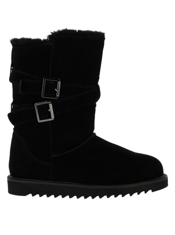 Skórzane kozaki zimowe "Huntspill Waterproof" w kolorze czarnym