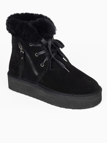 Leren winterboots "Agarita" zwart