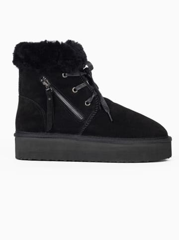 Leren winterboots "Agarita" zwart