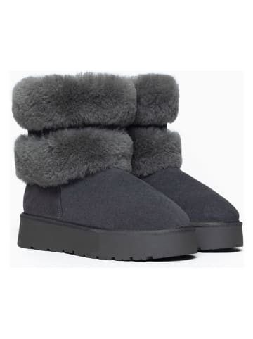 Leren winterlaarzen "Mara" antraciet