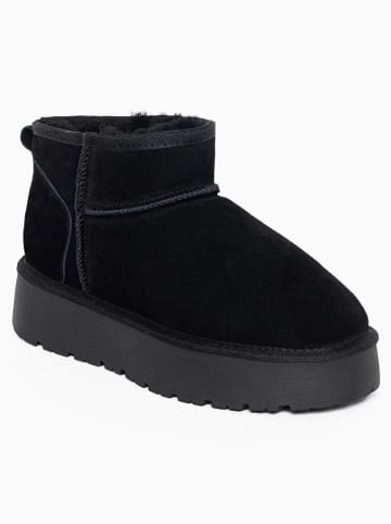 Leren winterboots "Mindy" zwart