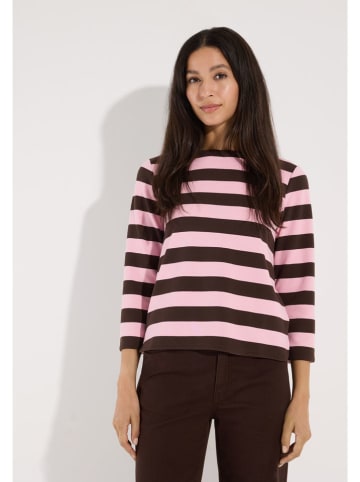 More & More Longsleeve in Braun/ Rosa