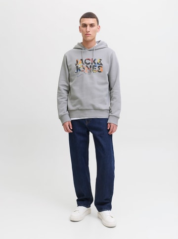 Hoodie "Geplas" in Grau