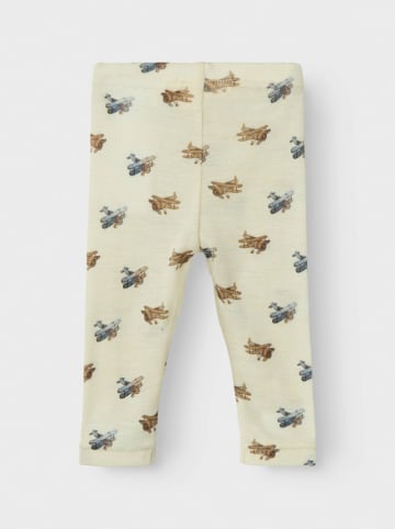 Leggings "Nalu" in Creme/ Hellbraun