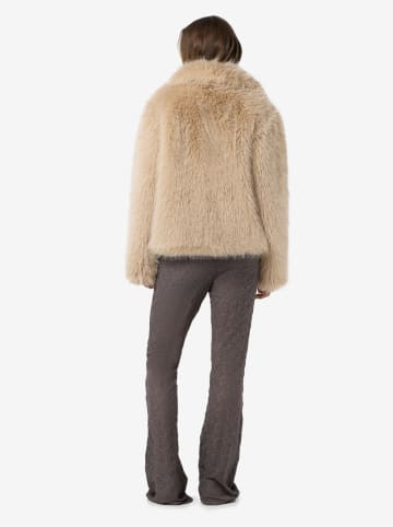 Kunstfelljjacke beige
