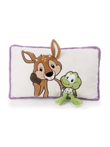 Poduszka "Roebuck René Roebuck & Frog Fridolin Frog" ze wzorem - 43 x 25 cm