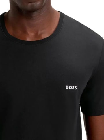 Koszulki (3 szt.) w kolorze białym, czarnym i jasnobrązowym