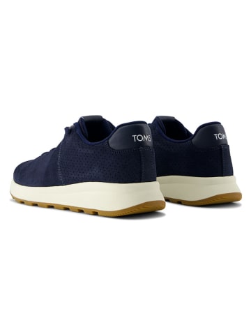 Skórzane sneakersy w kolorze granatowym