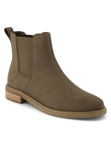 Skórzane sztyblety w kolorze khaki