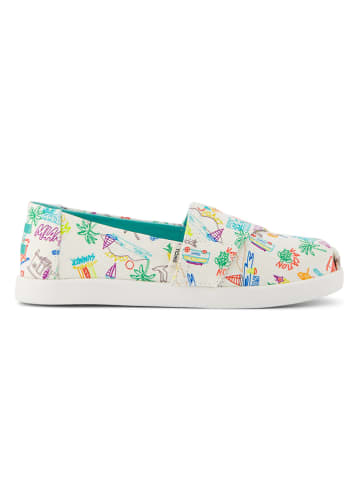 Slippersy w kolorze turkusowym ze wzorem