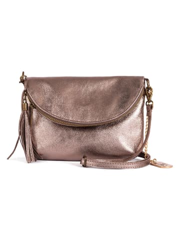 Leder-Umhängetasche "Beverly" in Hellbraun - (B)22 x (H)18 x (T)2 cm