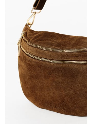 Leder-Gürteltasche "Lolanda" in Hellbraun - (B)36 x (H)22 x (T)12 cm
