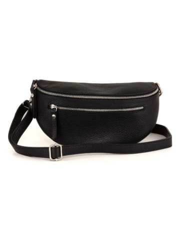 Leder-Gürteltasche "Burano" in Schwarz - (B)30 x (H)19 x (T)2 cm