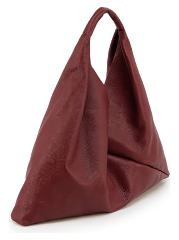 Skórzana torebka "Trentia" w kolorze bordowym - 57 x 25 x 5 cm