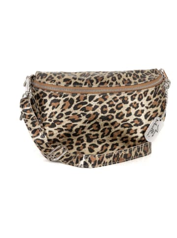 Leder-Gürteltasche "Nunziatina" in Hellbraun/ Beige - (B)25 x (H)14 x (T)1 cm