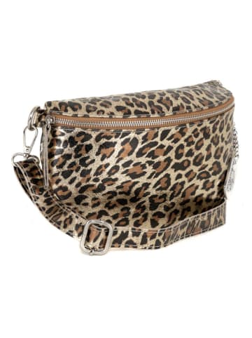Leder-Gürteltasche "Nunziatina" in Hellbraun/ Beige - (B)25 x (H)14 x (T)1 cm
