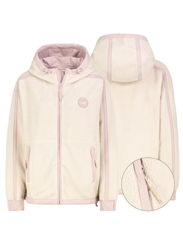 Fleece vest crème/rosé