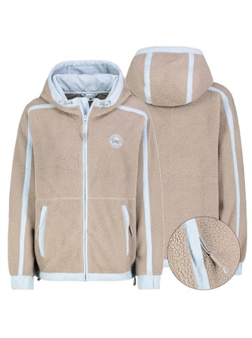 Fleece vest beige/lichtblauw