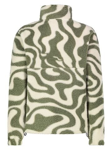 Fleece trui crème/kaki