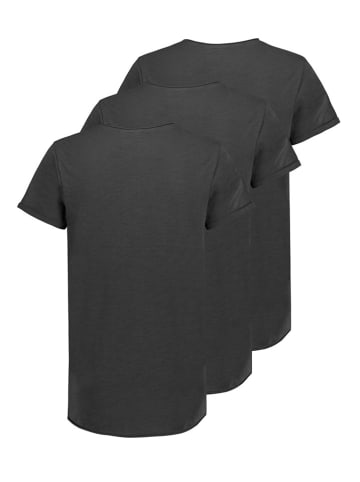 3er-Set: Shirts in Anthrazit