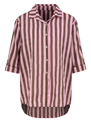 Bluse in Rosa/ Braun