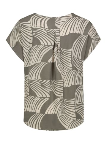 Bluse in Khaki/ Creme