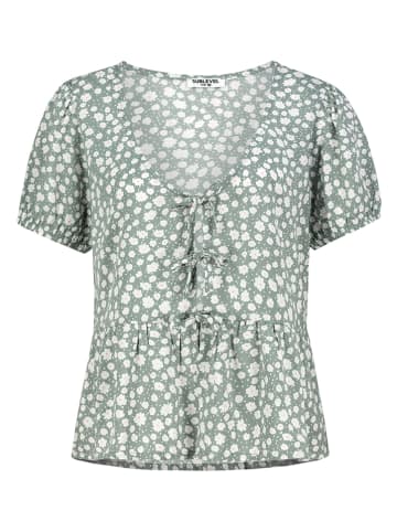 Blouse groen/wit