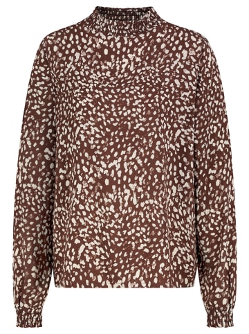 Blouse bruin/wit