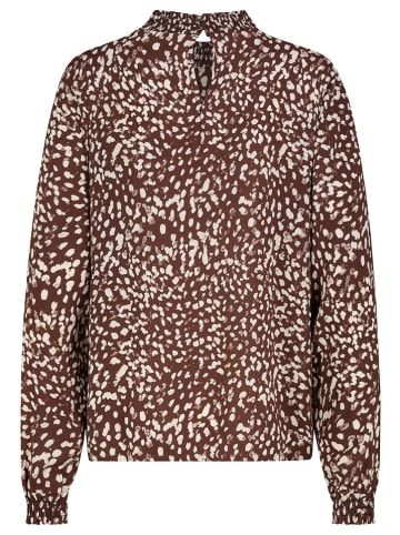 Blouse bruin/wit