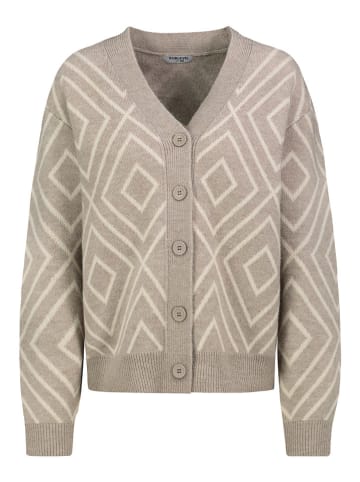 Cardigan in Hellgrau/ Creme