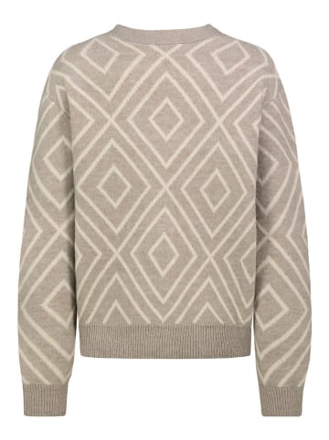 Cardigan in Hellgrau/ Creme