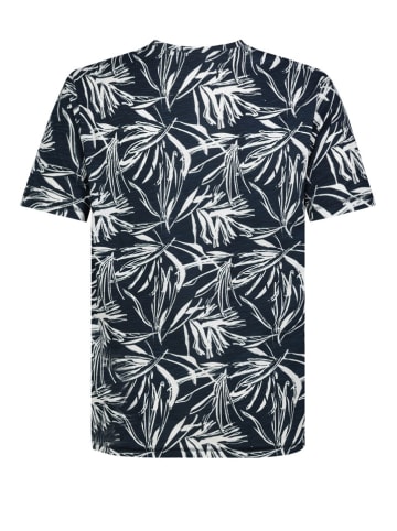 Shirt in Dunkelblau/ Weiß