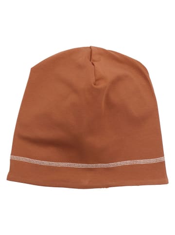 Wende-Beanie in Beige/ Hellbraun
