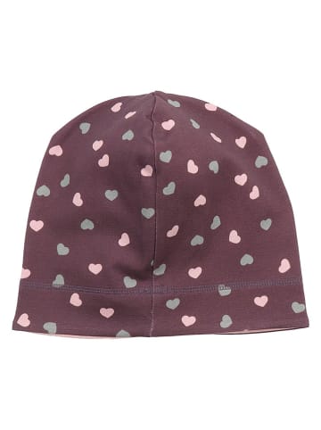 Wende-Beanie in Lila/ Rosa