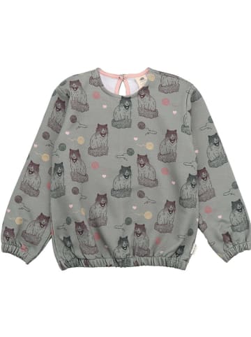 Sweatshirt in Grau/ Rosa