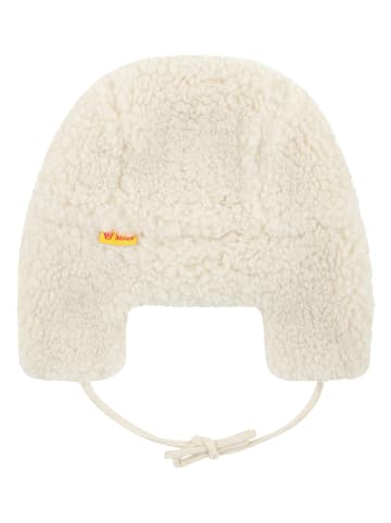 Bindemütze in Creme