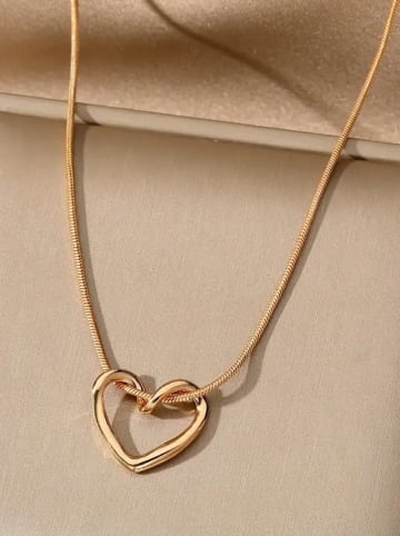 Vergulde ketting met hanger - (L)42 cm