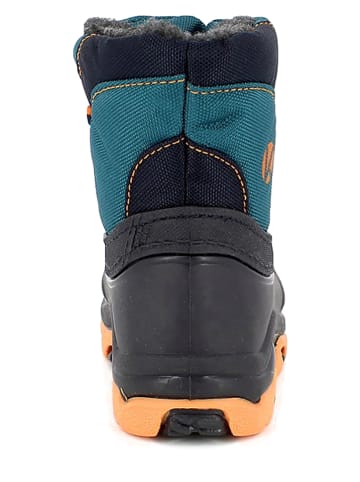 Winterstiefel "Tyfen" in Türkis/ Schwarz/ Orange