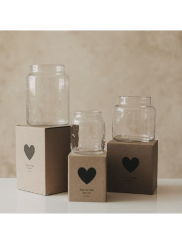 Wazon "Hearts" w kolorze białym - wys. 14 x Ø 10 cm