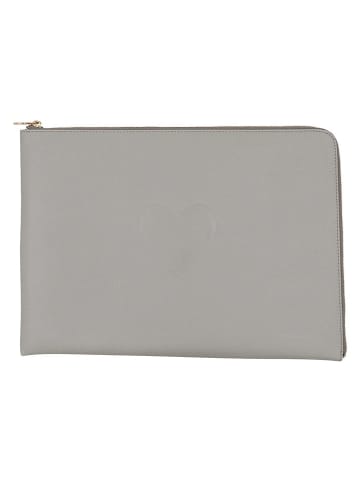 Laptoptasche "Herz" in Grau - (L)34,5 x (B)24,5 cm