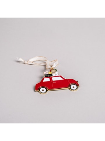 Ozdoba choinkowa "Christmas Car" w kolorze czerwonym - 6,8 x 6,3 cm