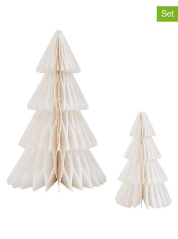 2er-Set: Papiertannen in Creme