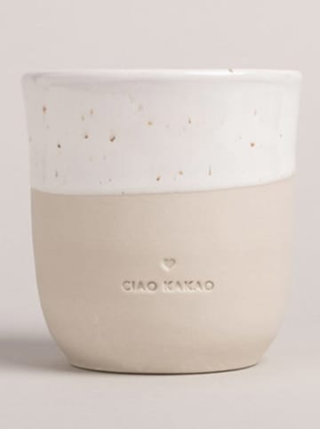 Kubek "Ciao Kakao" w kolorze beżowo-białym - 320 ml
