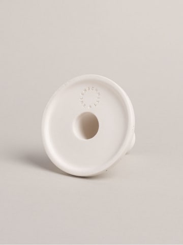 Kerzenständer "Herz" in Weiß - (H)4,5 x  Ø 9 cm