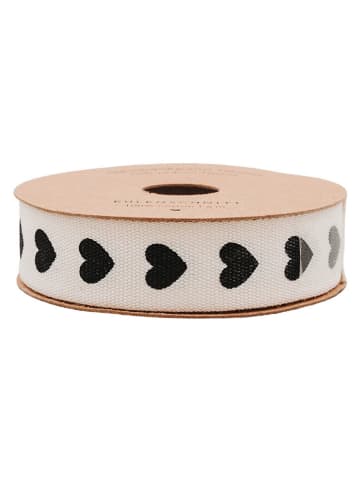 Geschenkband ''Herzen'' in Beige - (L)500 cm