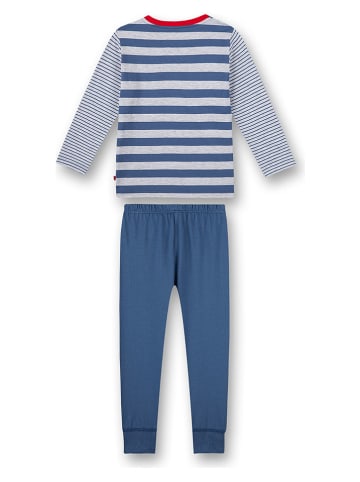 Pyjama in Blau/ Grau