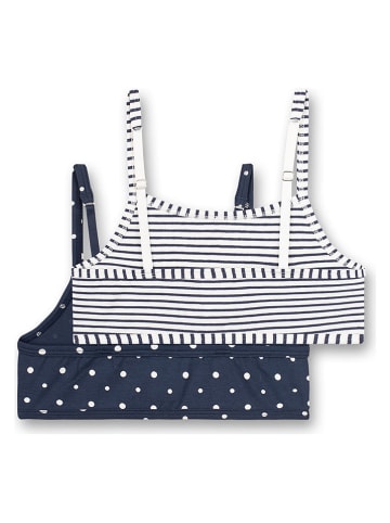 2er-Set: Bustiers in Creme/ Dunkelblau