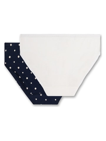 2er-Set: Slips in Dunkelblau/ Creme